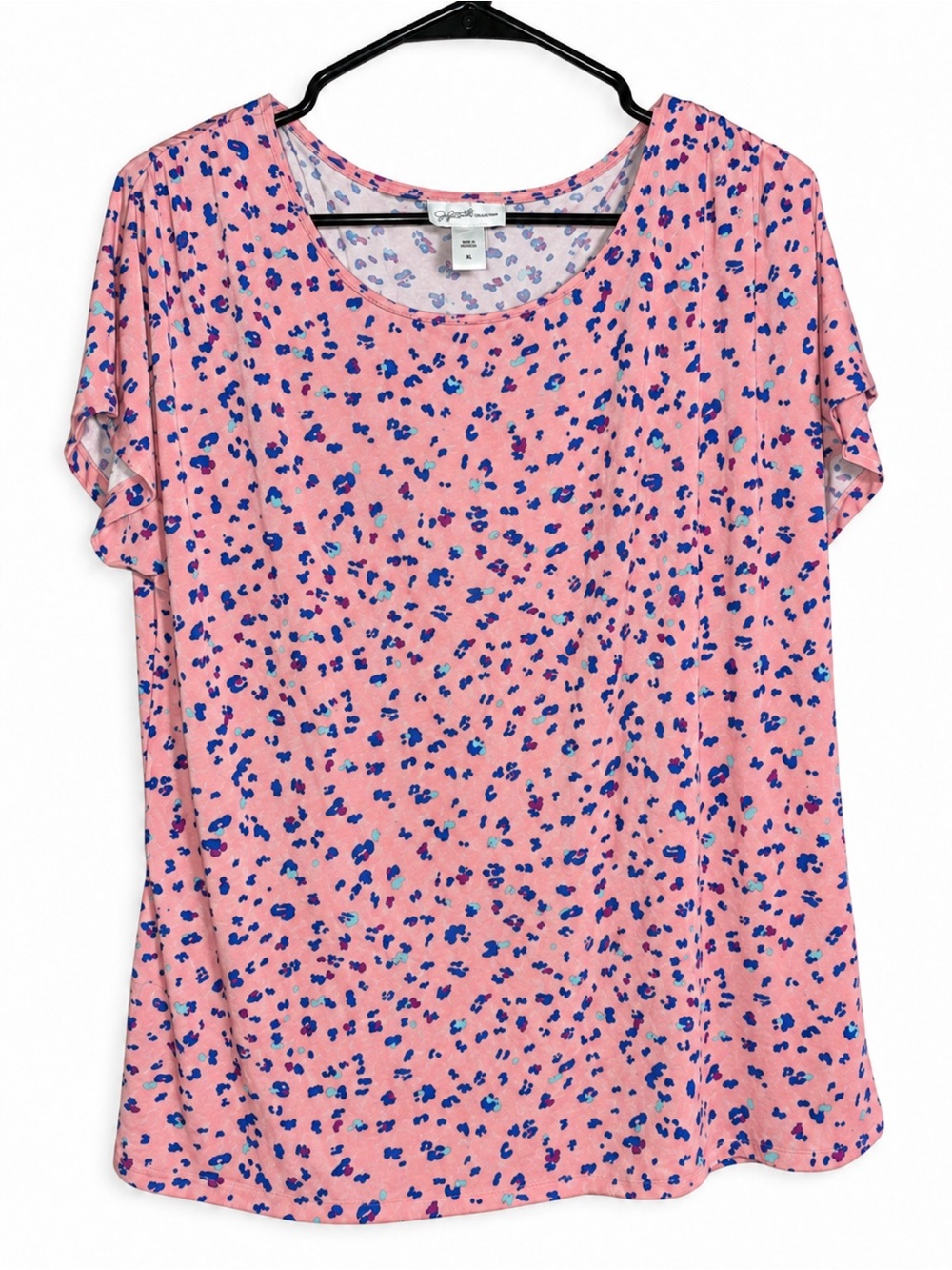 Women's Pink Printed Short Sleeve Tee
